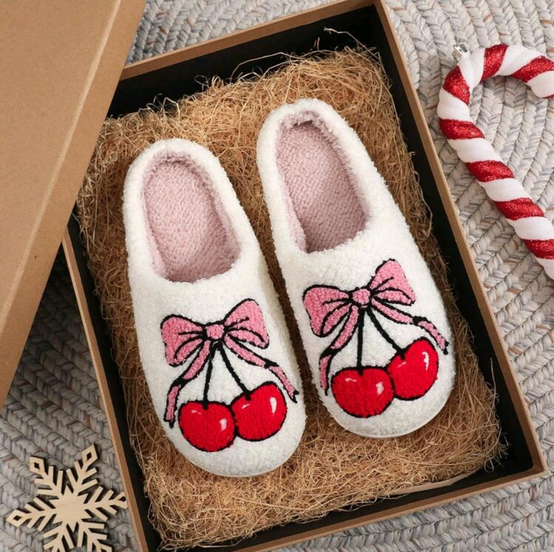 Bow Berry Slippers