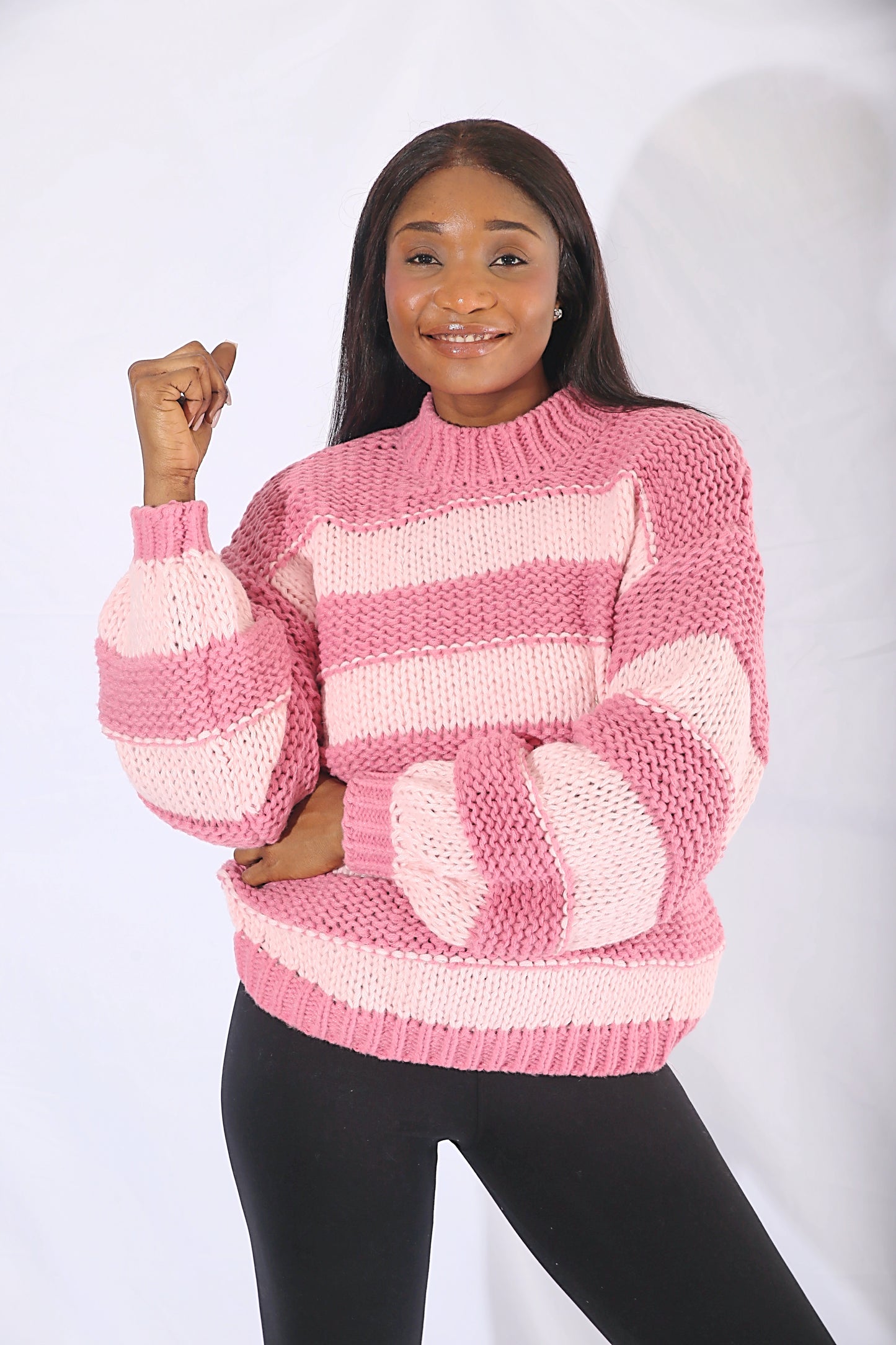 Always Rose Chunky Knit Crew Neck Warm Sweather