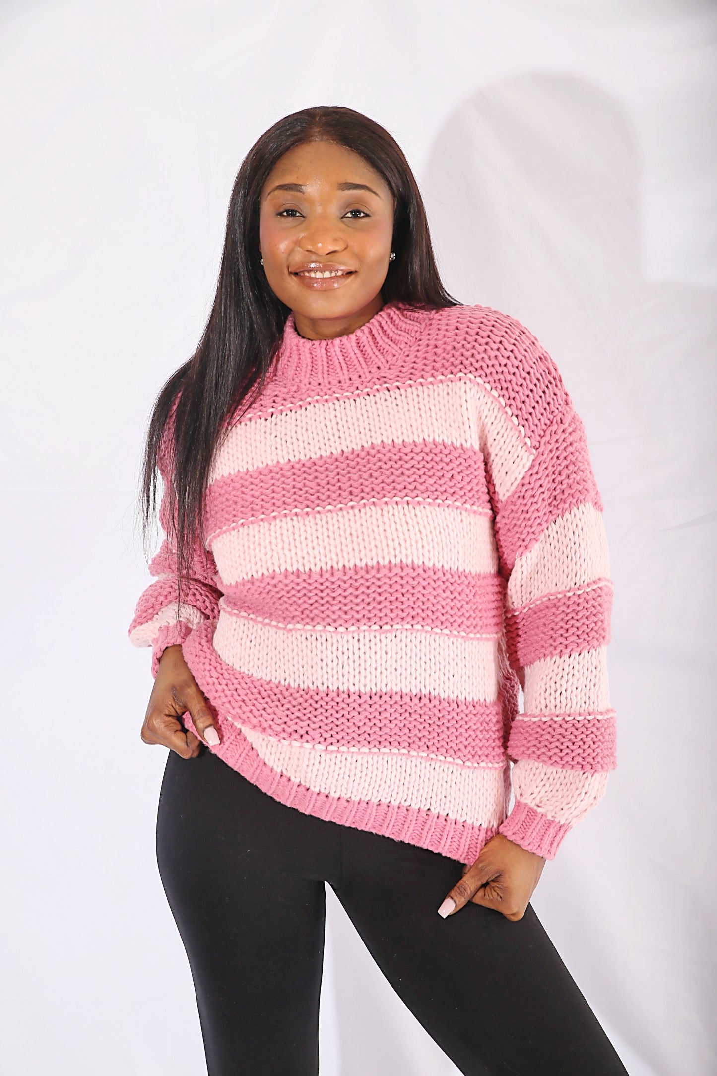 Always Rose Chunky Knit Crew Neck Warm Sweather