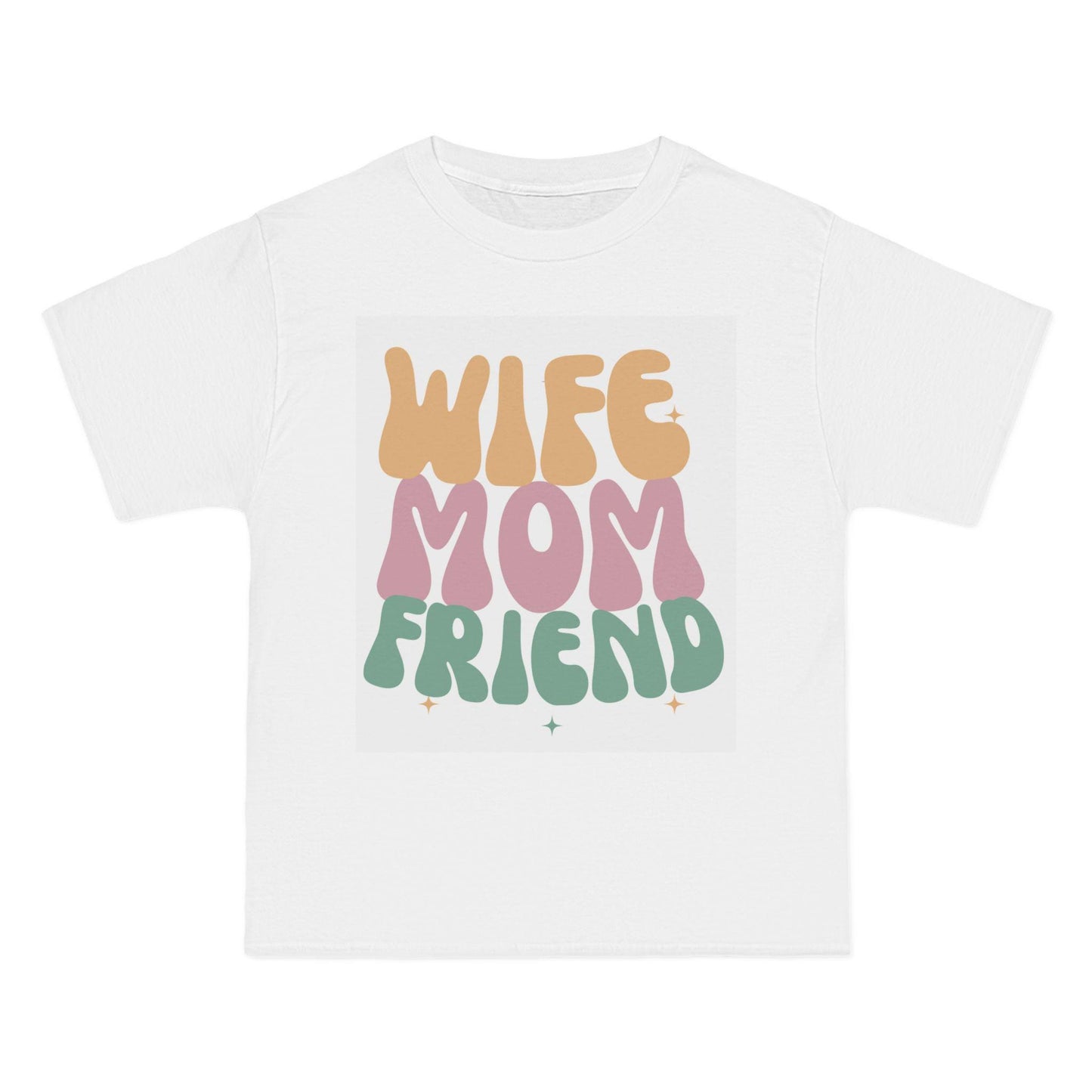 Colorful Wife Mom Friend Tee, Family Love Shirt, Women's Casual T-Shirt, Perfect Gift for Moms, Fun Everyday Wear