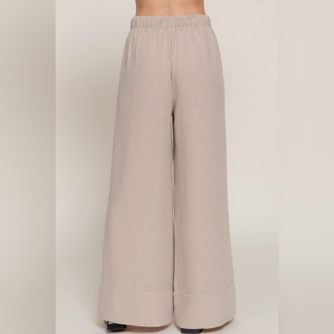 Linen Wide Leg Nature Pant Vacation Linen Confortable Pant
