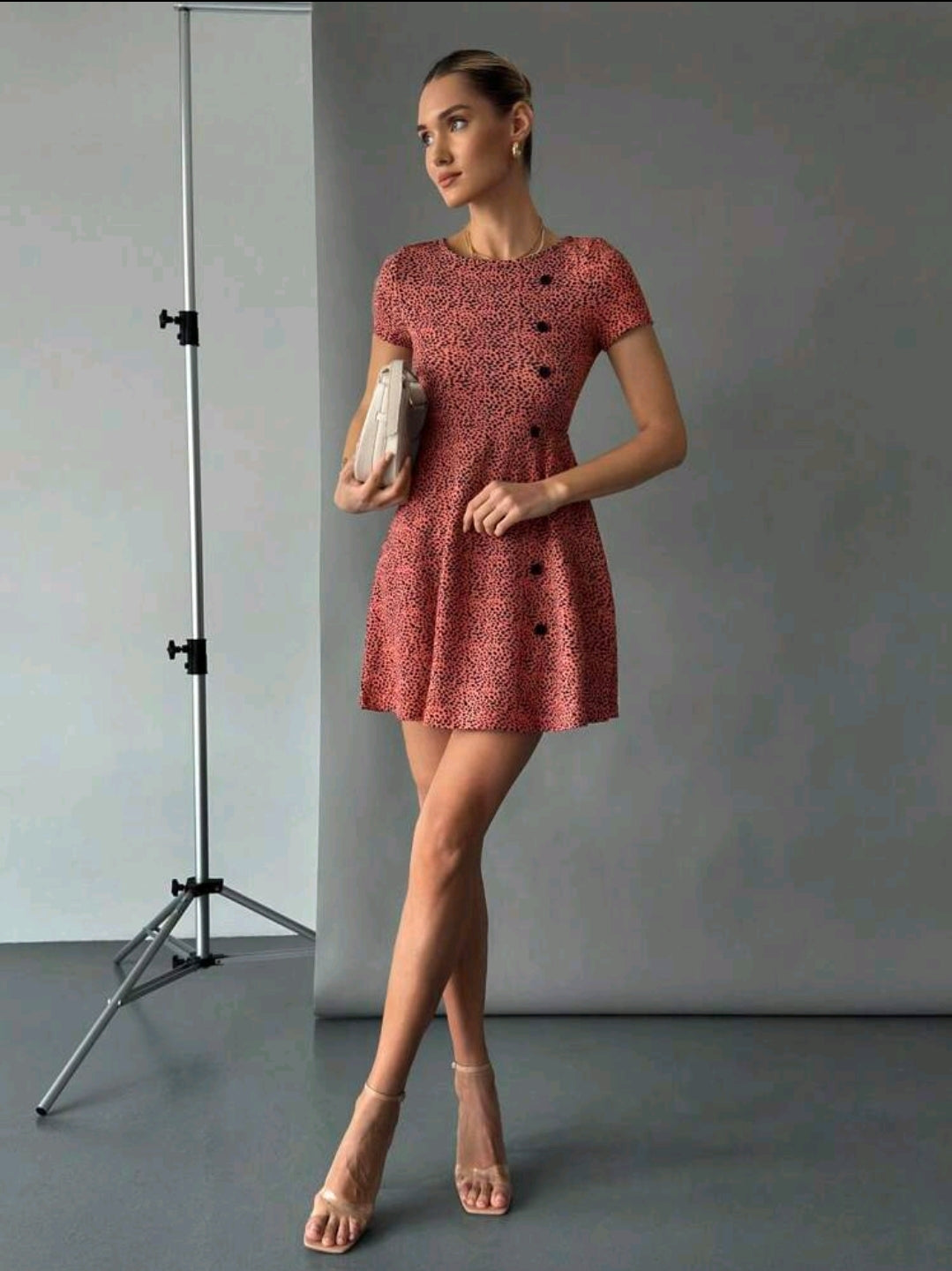 Sprayed Polka Dot Summer Colorful Dress