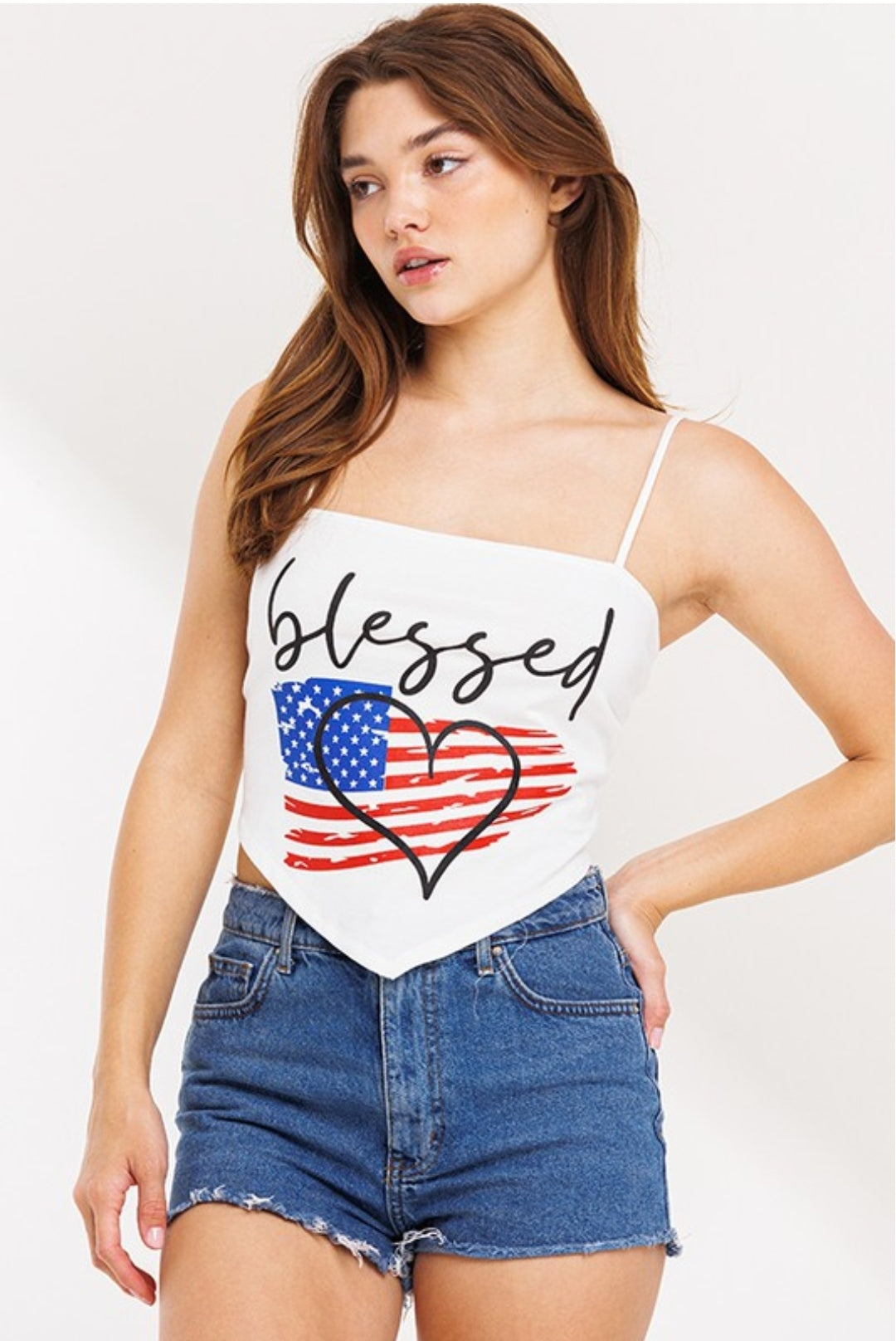 Red White & Blue Blessed Tank Top
