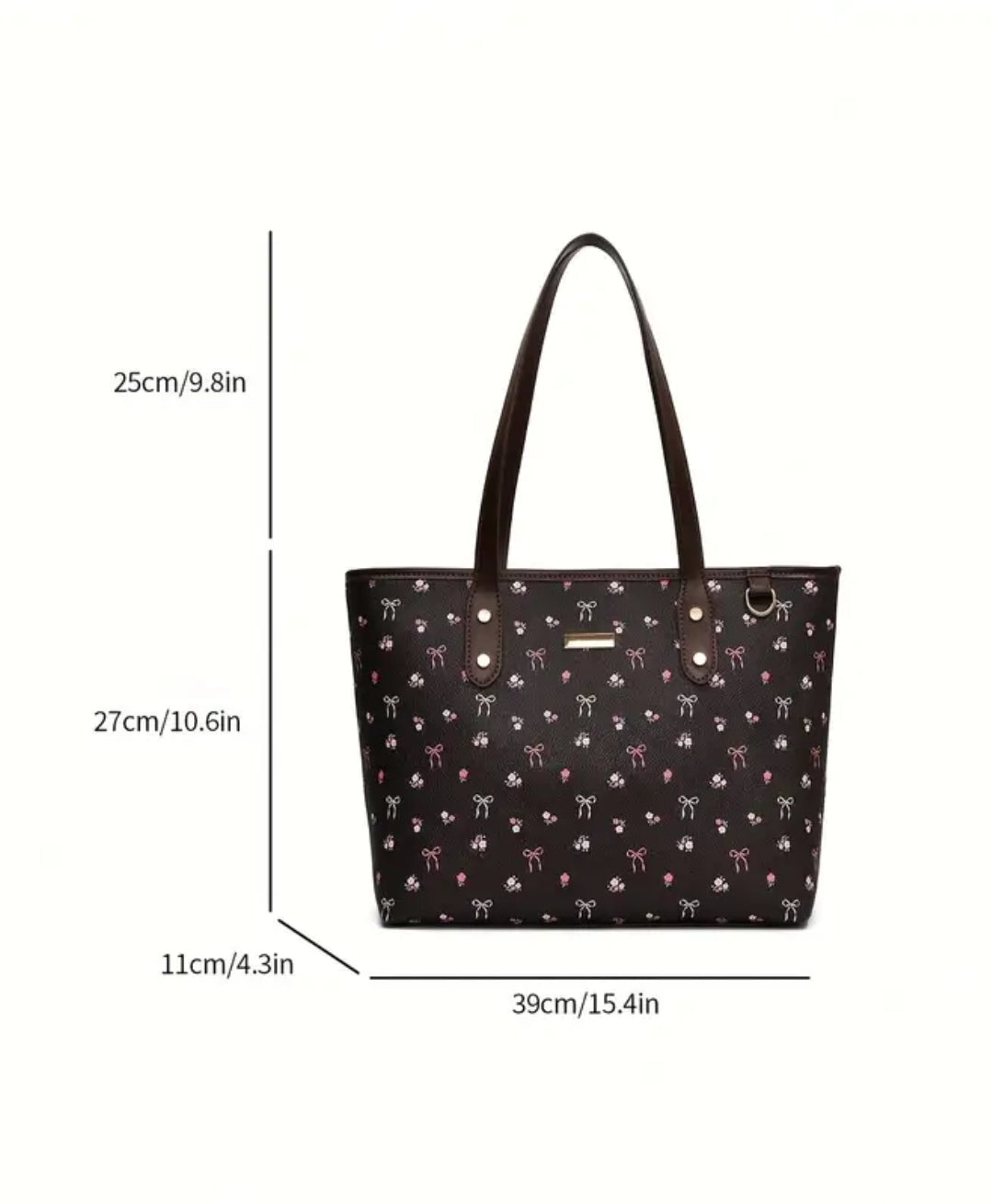 Large Tote Bag With Bow