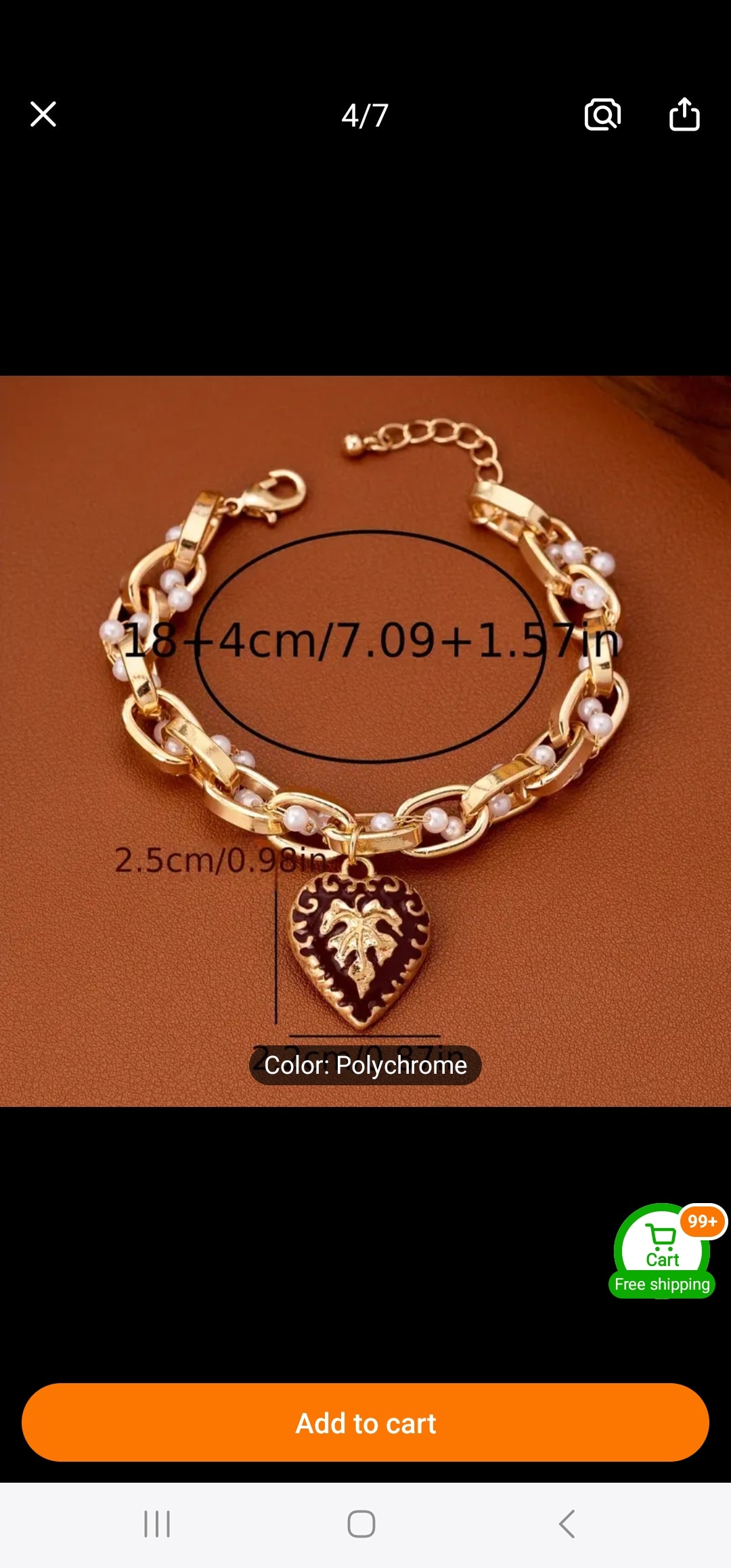 Pendant Gold Heart Bracelet