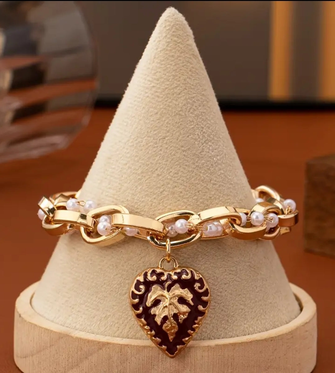 Pendant Gold Heart Bracelet