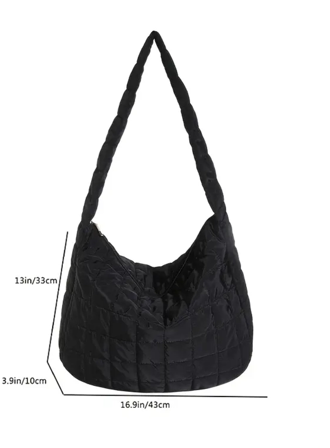 Black Large Puff Shoulder Bag