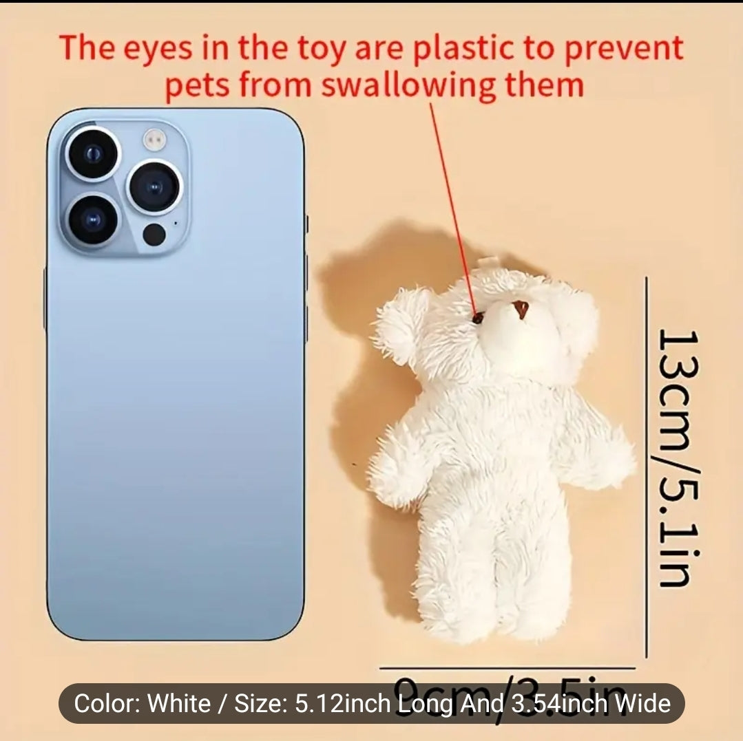 Adorable Cute Teddy Bear Doll White and Brown Keychain Accessories