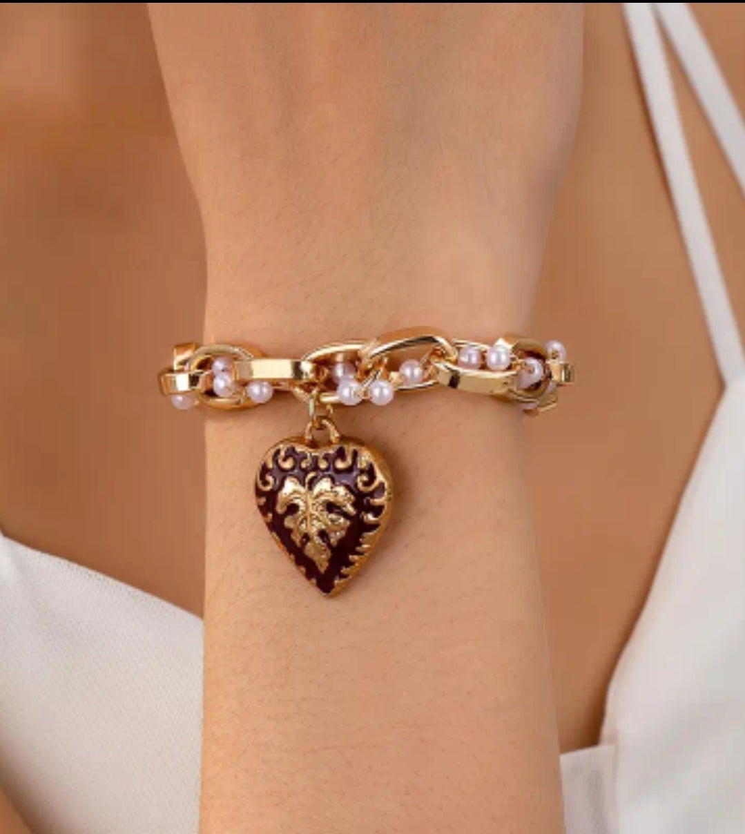 Pendant Gold Heart Bracelet