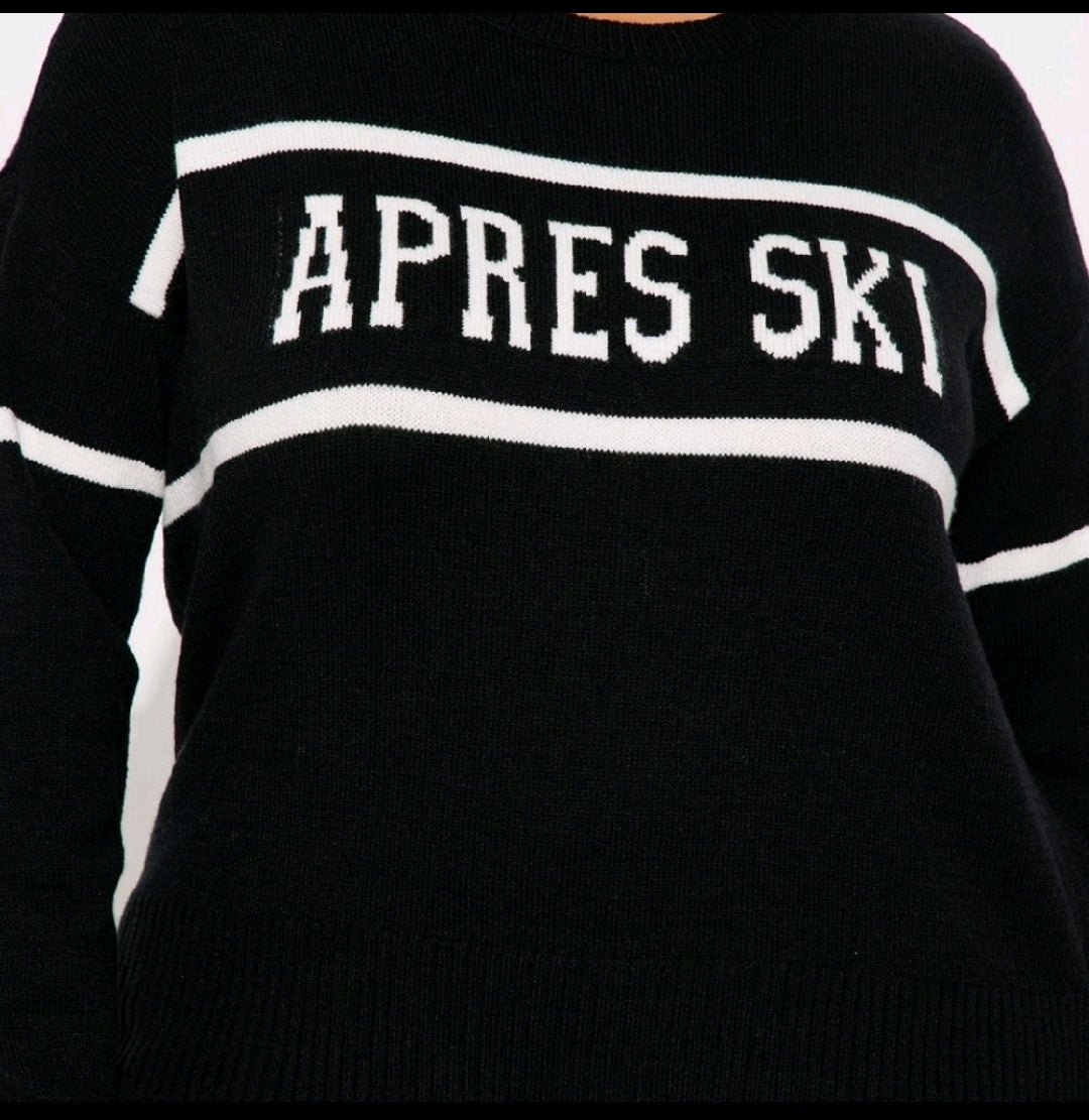 Apres Ski Lounge Set: Black Winter Loungewear