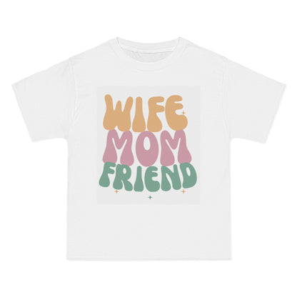 Colorful Wife Mom Friend Tee, Family Love Shirt, Women's Casual T-Shirt, Perfect Gift for Moms, Fun Everyday Wear